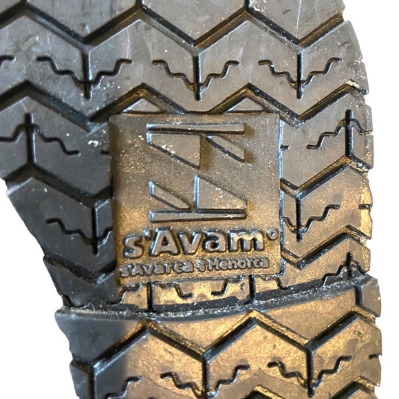 S’AVAM AVARCA Pons Sandals Leather Navy Blue Mary Jane Buckle Flats Handmade - Picture 5 of 10